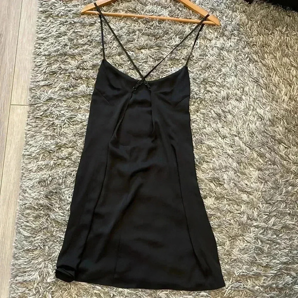Black Cross back slip dress - Picture 4 of 5